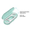 Dental Flossers 2Pcs Green Mini Portable Case,Refillable Toothpicks Dispenser,Storage 10