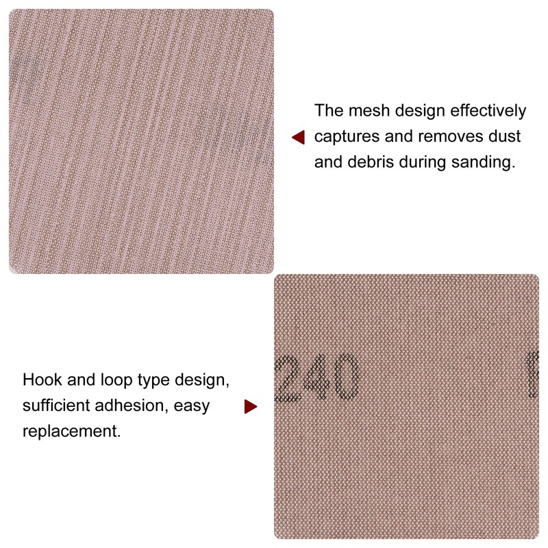 sourcing map 10pcs Mesh Sanding Discs 5 Inch Hook and