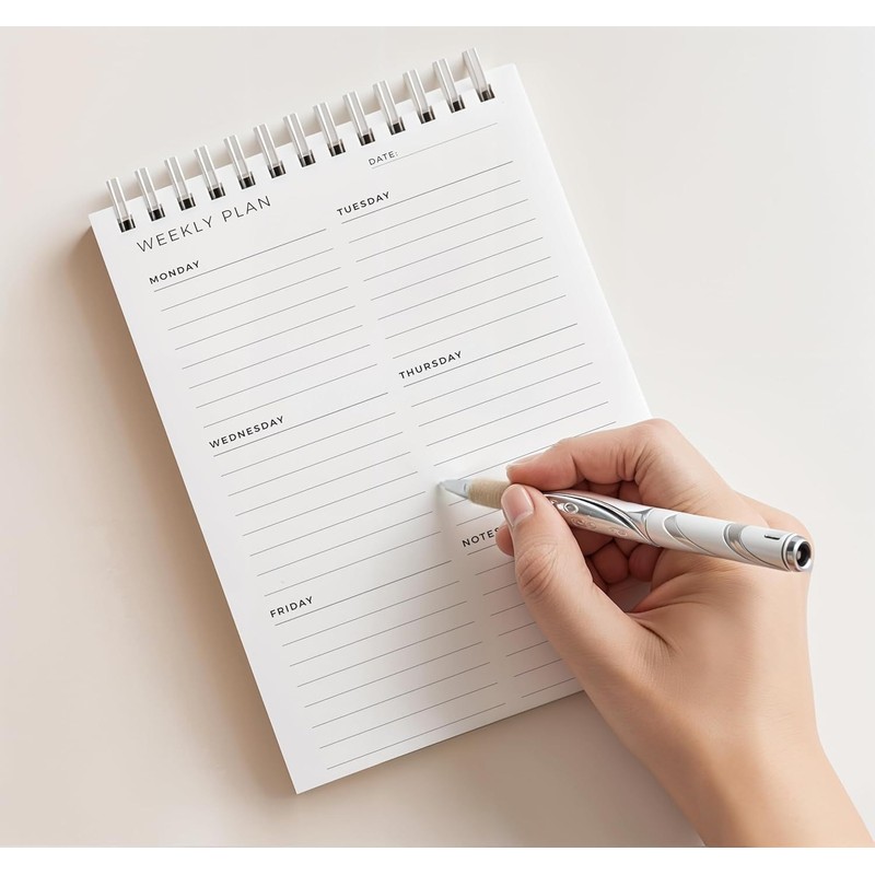 5-Day Weekly Planner Notebook, Monday to Friday Planner, Organize Workdays,
