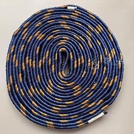 Silk Cotton Ito Sageo Rope, Suitable for Japanese Samurai Sword DIY Tsuka Knife Handle Scabbard Decorative Rope (Blue and Yellow)