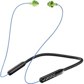 MIPEACE Bluetooth Earplug Headphones, Neckband Wireless Earbuds earplugs-29db Noise Reduction isolating in-Ear earplug Earphones with Controls,IPX5 sweatproof,19+Hour Battery(Blue Green)