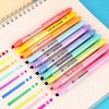 CRAFTHROU 10piezas Marcatextos Borrables de Doble Punta Resaltadores Líquidos Pastel