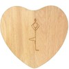 'Yoga Tree Pose' Wooden Heart Shaped Chopping/Cutting Board (WB00082950)
