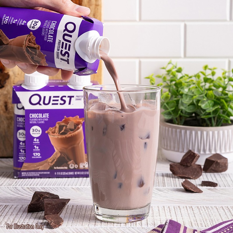 Quest Nutrition Ready To Drink Chocolate Protein Shake, 30g Protein,