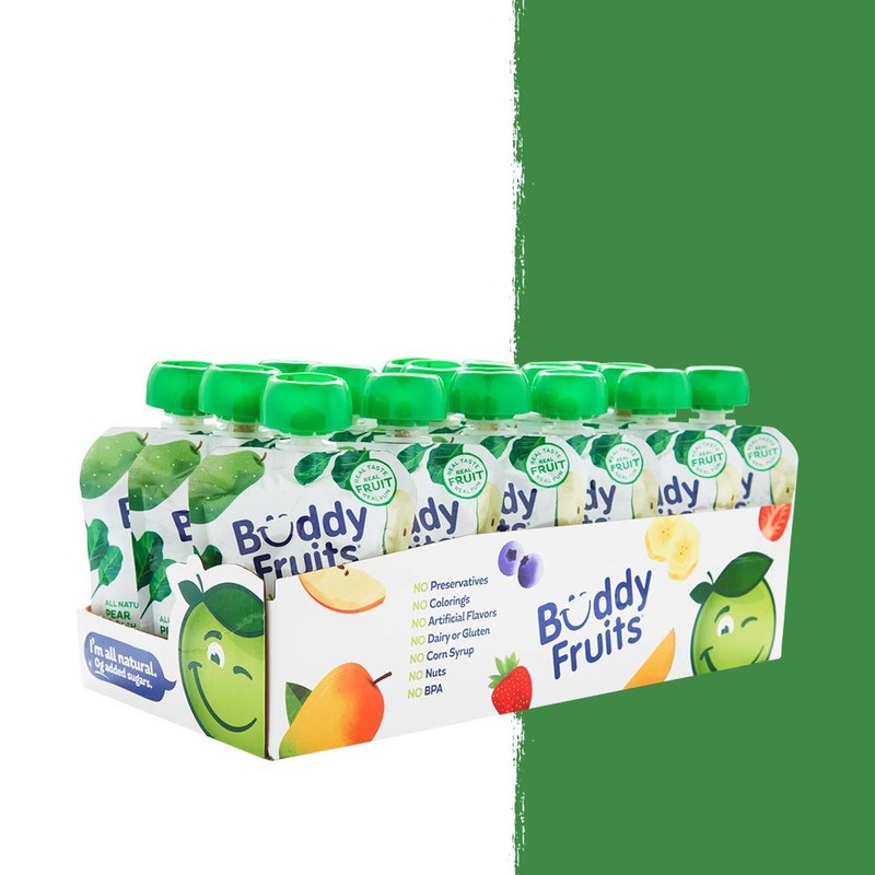 Buddy Fruits Pure Blended Fruit and Veggies Apple, Pear and