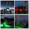 Nilight 1PCS 4FT LED Whip Light with Aluminum Base Green