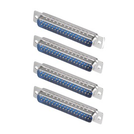 sourcing map D-sub Connector Male Plug 37-pin 2-row Port Terminal Breakout Solder Type for Mechanical Equipment CNC Computers Blue Pack of 4