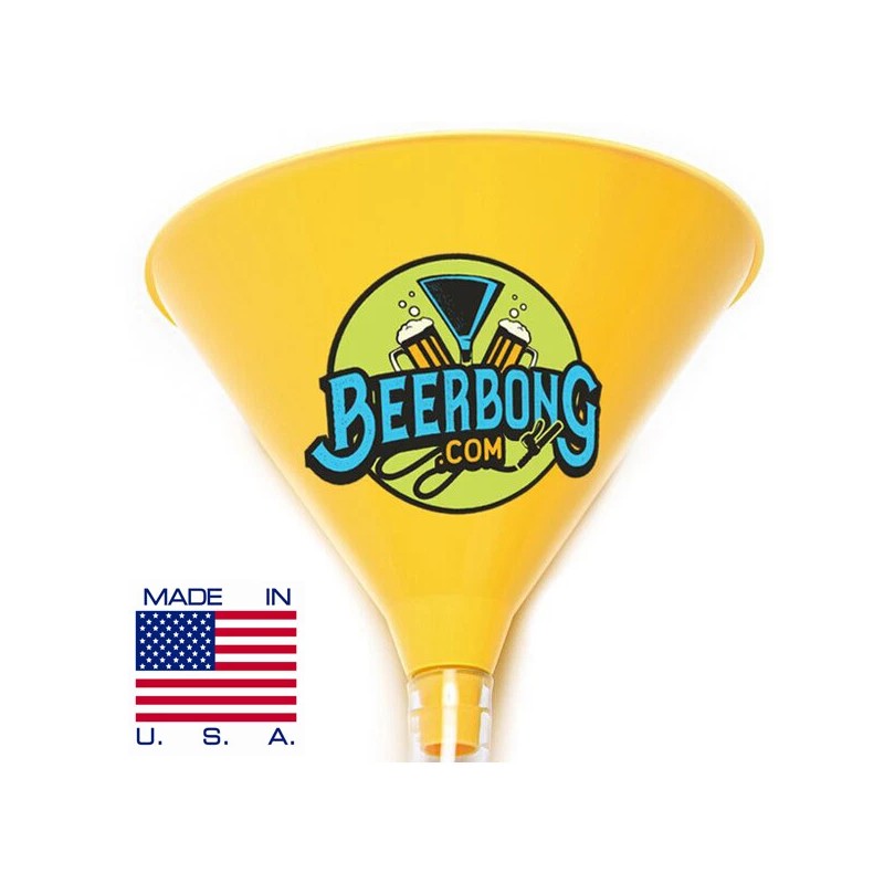 Beer Bong Large Double Beer Bong Funnel | Yellow Funnel