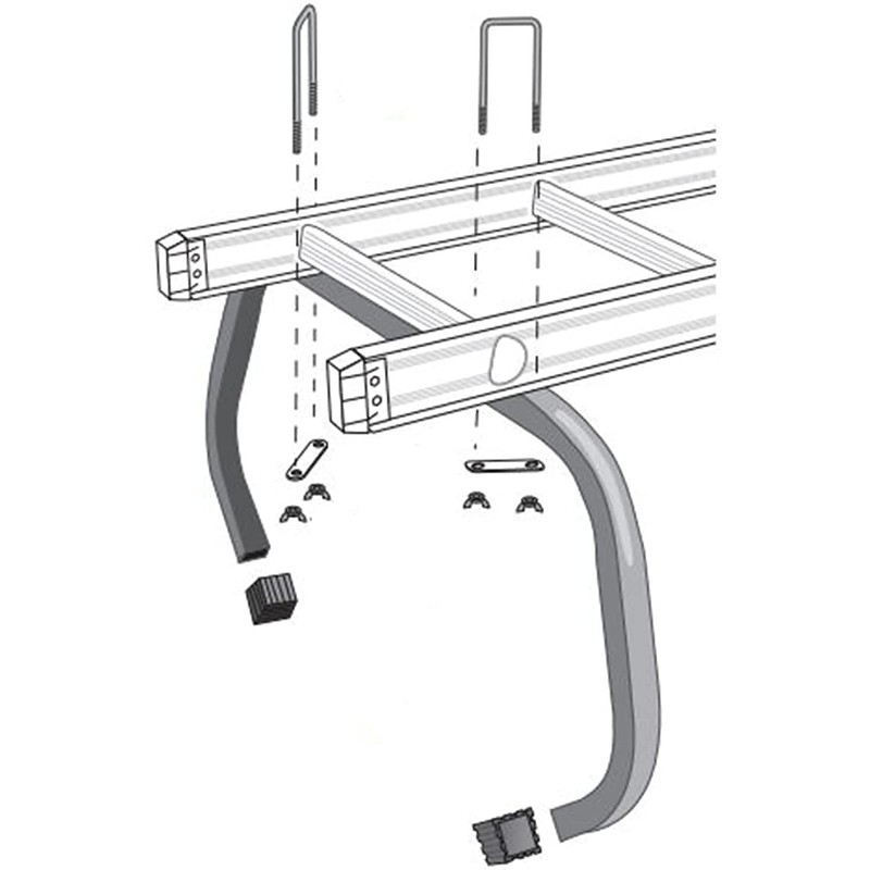 Tie Down Roof Zone Height Adjustable Safety Corner Ladder Stabilizer