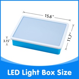 Odoorgames Bright LED Light Box - Light Table for Kids, Color & Light Discovery, Artistic Exploration and Creative Play (Blue)