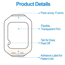 LotFancy Transparent Film Dressing, 4” x 4 3/4”, 15 Adhesive Patches, Clear Waterproof Bandage, Wound Cover for Post Surgical Shower, IV Shield, Tattoo Aftercare Bandage, FSA HSA Eligible