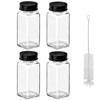 eispap 4Pcs 4oz Glass Spice Jars with Shaker Lids, Spice