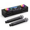 MT-VIKI Portable Bluetooth Karaoke Machine Speaker with 2 Wireless Microphones,