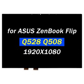 PEHDPVS Replacement for ASUS ZenBook Flip 15 Q508 Q528 Q508U Q508UG Q508UG-212.R7TBL Q528E Q528EH FullHD 1920x1080 30Pins 15.6" IPS LED Display LCD Touch Screen Digitizer Assembly(No Bezel)