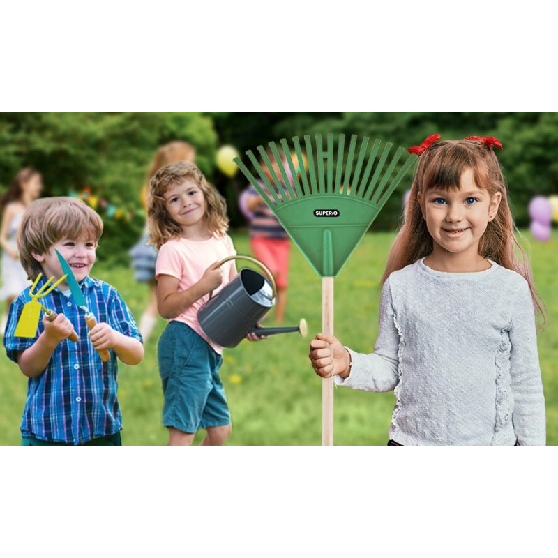 Superio Garden Leaf Rake 2-Pack 60" Orange Adult Size &