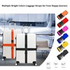 2 Pack Suitcase Straps, Bright Color Adjustable Luggage Belts, TSA