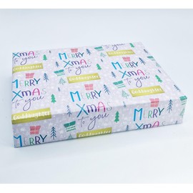 4 Sheets 4 Tags Merry Xmas To You Goddaughter Wrapping paper Christmas Pink Family Relation Giftwrap (PA)