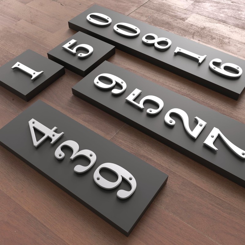 Unique 5-Inch High Acrylic House Numbers - Rustproof & Anti-fade