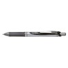 ぺんてる ボールペン ノック式エナージェル 0.7mm シルバー軸 黒インキ BL77-A 【 ３本】