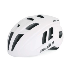 SQUALO Oscar Bike Helmet for Men Women, Aerodynamic Bicycle Helmets with Adjustment Dial Unisex Adults Cycling Helmet for Mountain Road Triathlon Biker (Large (22.83-24.41 inches), White)