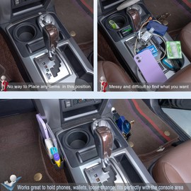 JDMCAR Upgrade Gear Shift Organizer Tray Compatible with Toyota 4Runner Accessories 2010-2022 2023 2024 Car Center Console Shifter Side Tray Storage Box Interior Accessories