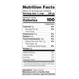 Just About Foods Tapioca Flour, Gluten & Grain Free, No Artificial Flavors, Paleo & Kosher Certified 1 LB