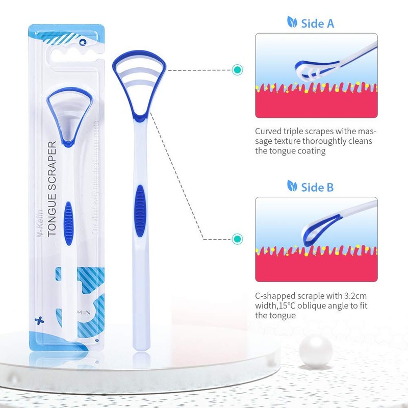 FANCI Tongue Scraper Tongue Brush 3 Color Pack, 3 pack