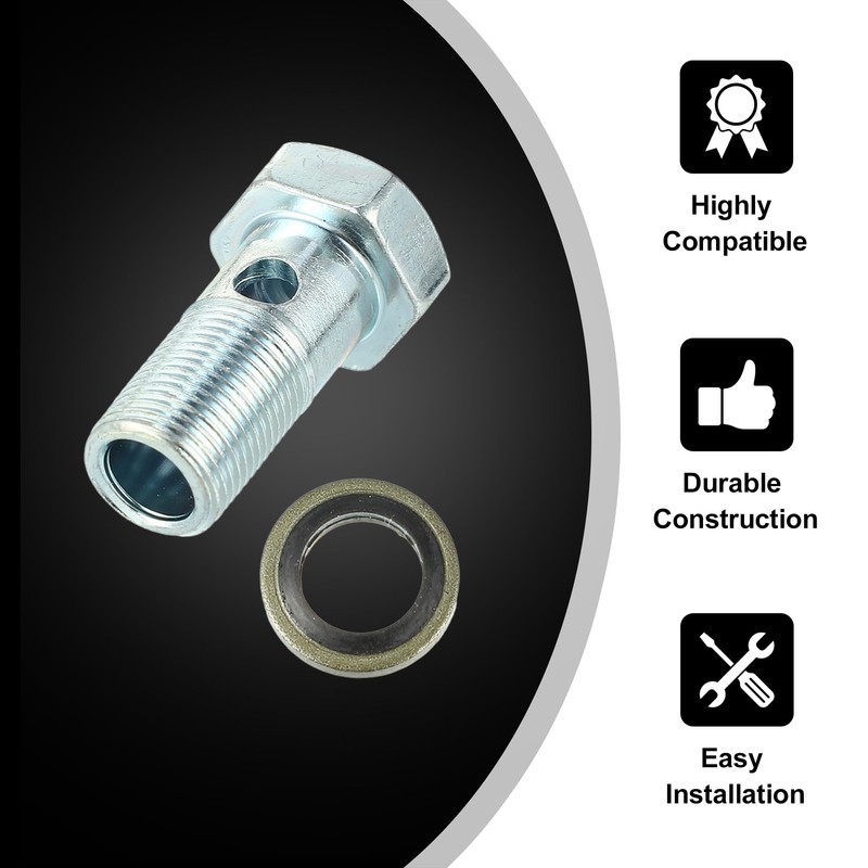 X AUTOHAUX 2 Set Universal Auto Banjo Bolt Brake Fitting