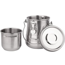 Paint Brush Washer, YolieraArt Stainless Steel Paintbrush Cleaner for Oil Painting，Portable Artist Oilpaint Brush Washing Bucket with Lid and Filter Screen (L: 4.33x3.82 Inch)