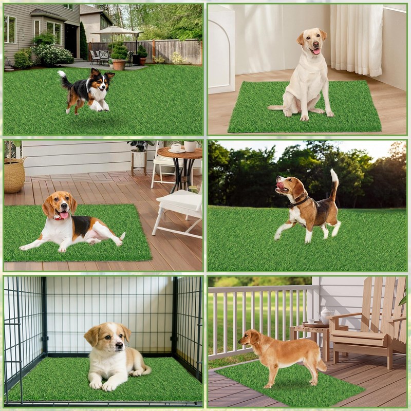 STARROAD-TIM 30 x 20 inches 2 Pack Fake Grass Pee