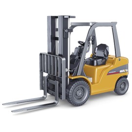 fisca 1:50 Metal Model Vehicle Set - Excavator, Backhoe Loader and Bulldozer for Construction Collections - High-Quality Die-Cast Truck Decoration & Toy (Forklift)