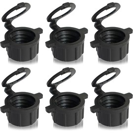 6 PCS Racing Vent Caps Fit Vp Jug Can, 24 mm Black 3045 Vent Caps Replacement for 3/5.5 Gallon VP Fuel Motorsports Jug Racing Square Motorsport Container