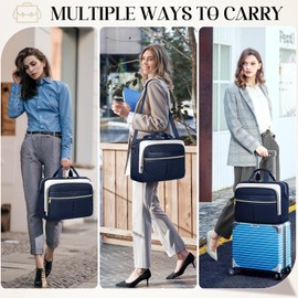 IGOLUMON Laptop Bag Women's 17.3 Inch Briefcase Waterproof Laptop Notebook Bag Work Bag Business Bags Shoulder Bag