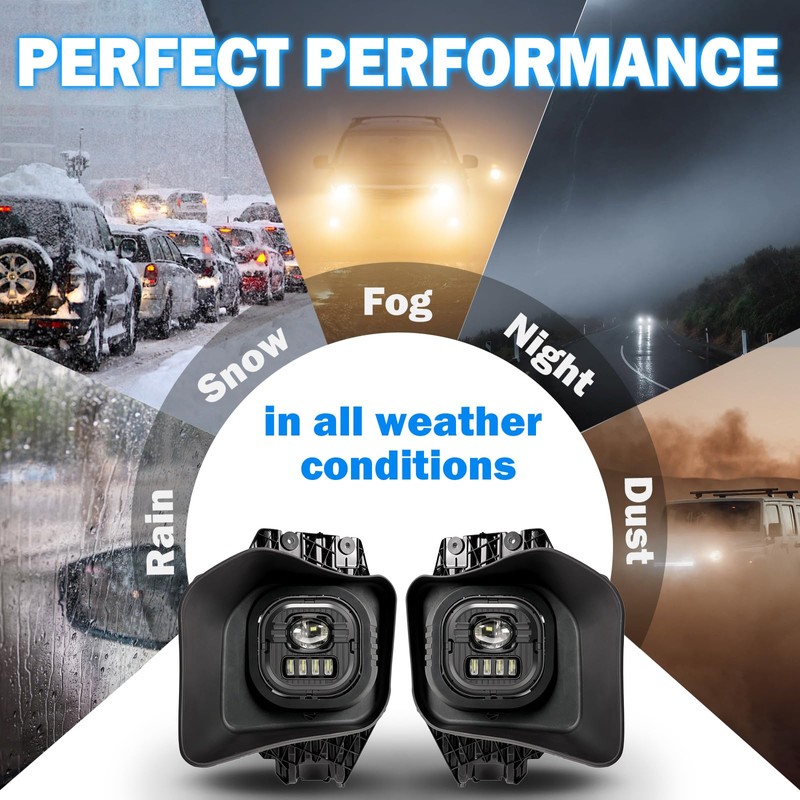 LED Fog Lights Assembly Fit For 2011 2012 2013 2014