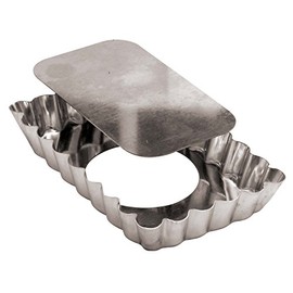 Gobel Tinplate Small Rectangular Tart Pan with Loose Removable Bottom