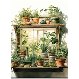 TOSTOG Diamond Painting for Adults Beginners, Potted Plant 5D Diamond Painting Kits Pictures DIY Full Drill Diamond Painting Set 30 x 40 cm for Wall Decoration