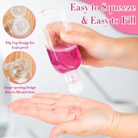 5 Pack 3.4 oz Clear Travel Bottles Kit for Toiletries, TSA Approved Travel Size Portable Refillable Containers Leak Proof Travel Accessories Essentials Set for Shampoo Conditioner Lotion