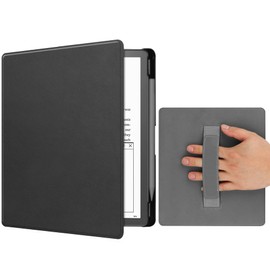 Case for Kindle Scribe (10.2", 1th Generation, 2022 Release) with Hand Strap, Hard PC Smart Case with Auto Wake/Sleep Function with Pen Holder for Kindle Scribe 10.2 inch (Black)
