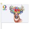 MR.R 36 Pieces Sublimation Blanks Polyester White Small Mini Banner
