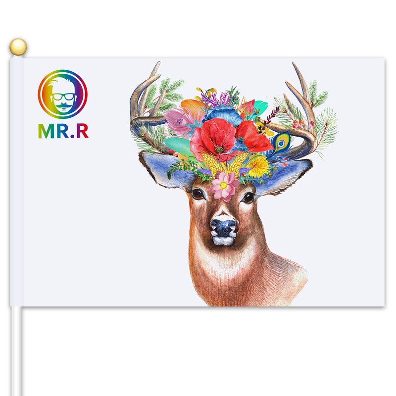 MR.R 36 Pieces Sublimation Blanks Polyester White Small Mini Banner