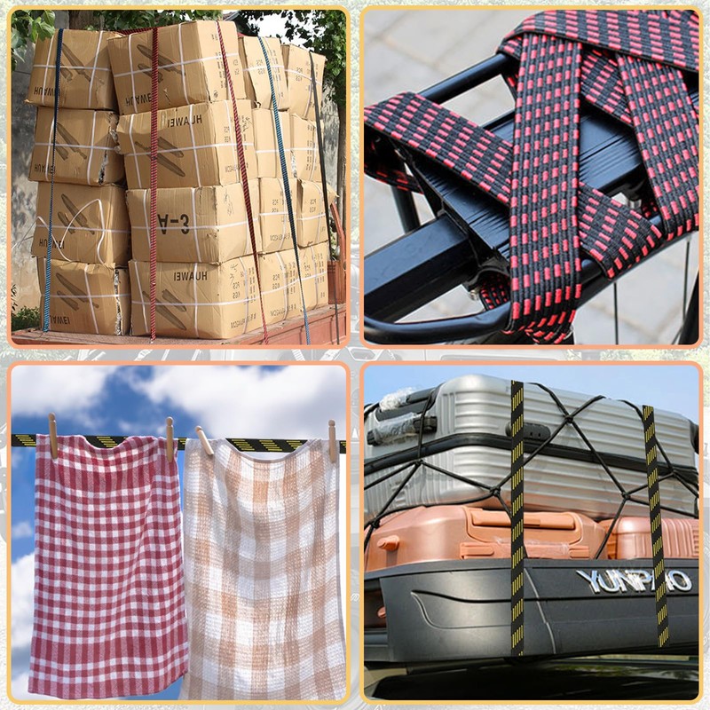 10 PCS Bungee Cords with Hooks,Heavy Duty Weatherproof & UV-Resistant