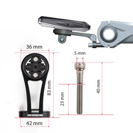 CNC Bicycle Computer Mount for Garmin, Adjustable Stem Mount for Garmin Edge 200, 500, 510, 800, 810, 1000, 1033, Red