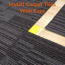 Carpet Tile Tape Double Sided 150 Pack 4" x 4" Carpet Tape for Carpet Tiles Rugs Vinyl Rubber Mats Indoor Outdoor No Residue Rug Tape Adhesive Connectors for Hardwood Floors