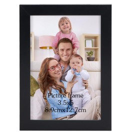 Giftgarden 3.5x5 Picture Frame Black Thin Photo Frame 3 by 5 for Wall Tabletop Display, Single