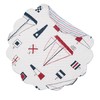 C&F Home Windward Port Sail Boat Nautical Theme Round Single