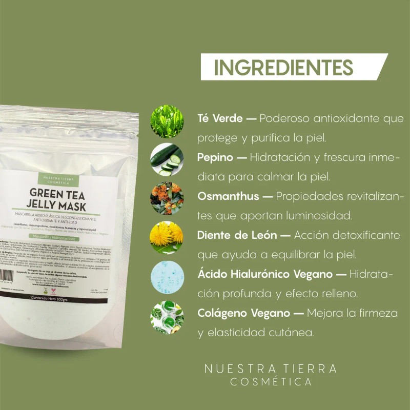 Mascarilla Hidro Plástica Descongestionante Verde