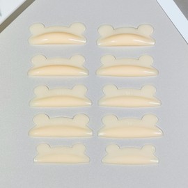 PERMANIA Lash Lift Rods, 2024 New Self-adhesive Super Soft 10Pcs/5Sizes Lash Lift Pads Extreme Eyelash Curler (Apricot)