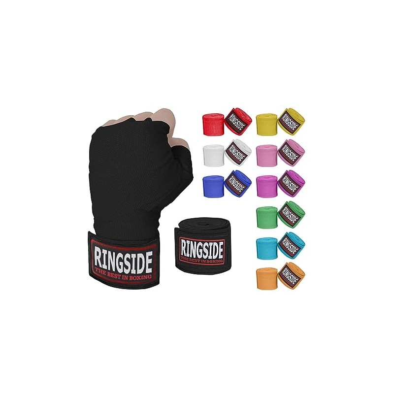 Ringside Mexican Style Boxing Hand Wraps (Pair), Black
