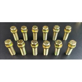 RSRacing BB Chevy Header Bolts 396-454 Exhaust Grade5 Steel 6 Point 3/8"-16 x 1" 12pcs
