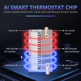 Tankless Water Heater Electric,110v 3000w Instant Hot Water Heater with Remote Control, Water Temperature Regulating and Adjustable Temperature LCD Touch Screen for Kitchen and Bathroom,Silver